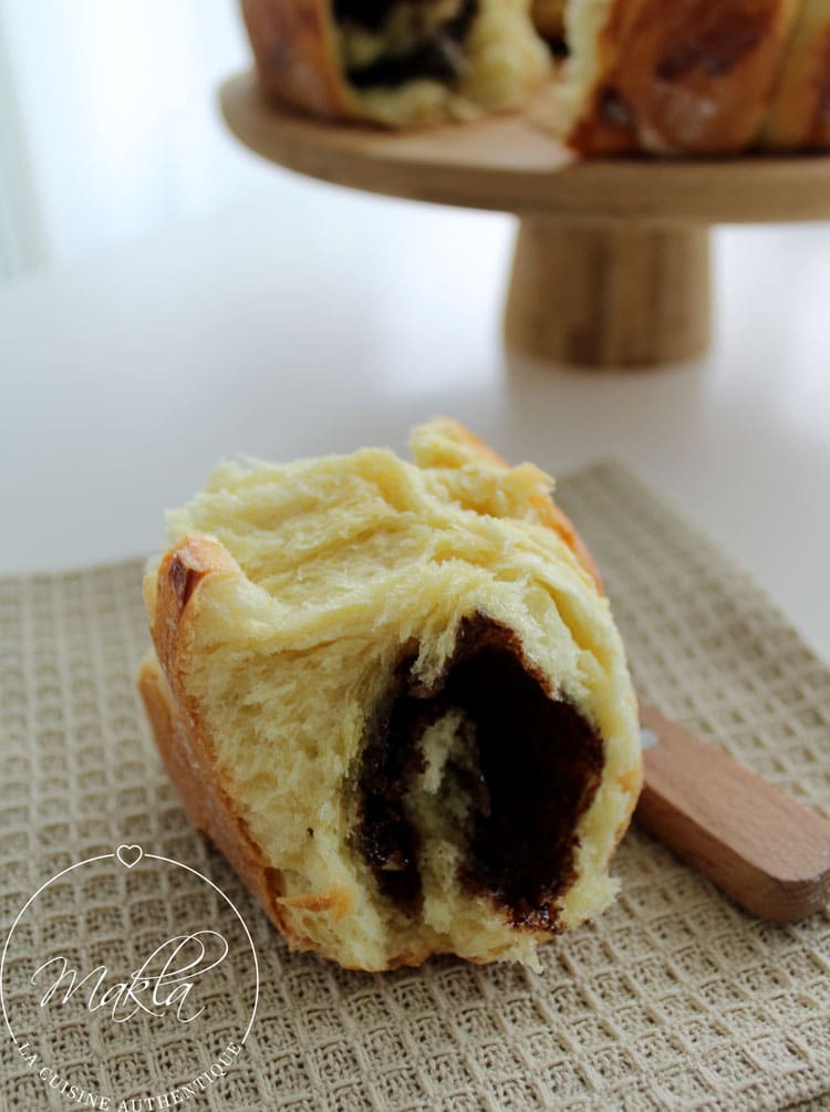 Brioche Couronne Fourr E Au Chocolat Makla La Cuisine Authentique