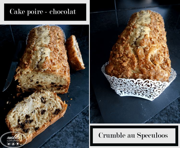 Lire la suite à propos de l’article Cake poire – chocolat et son crumble au Speculoos®