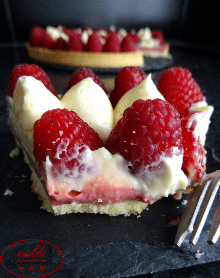 Tarte Crémeux Framboise Crème Chiboust Makla La Cuisine Authentique