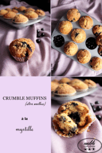 Lire la suite à propos de l’article Crumble muffins ultra moelleux à la myrtille